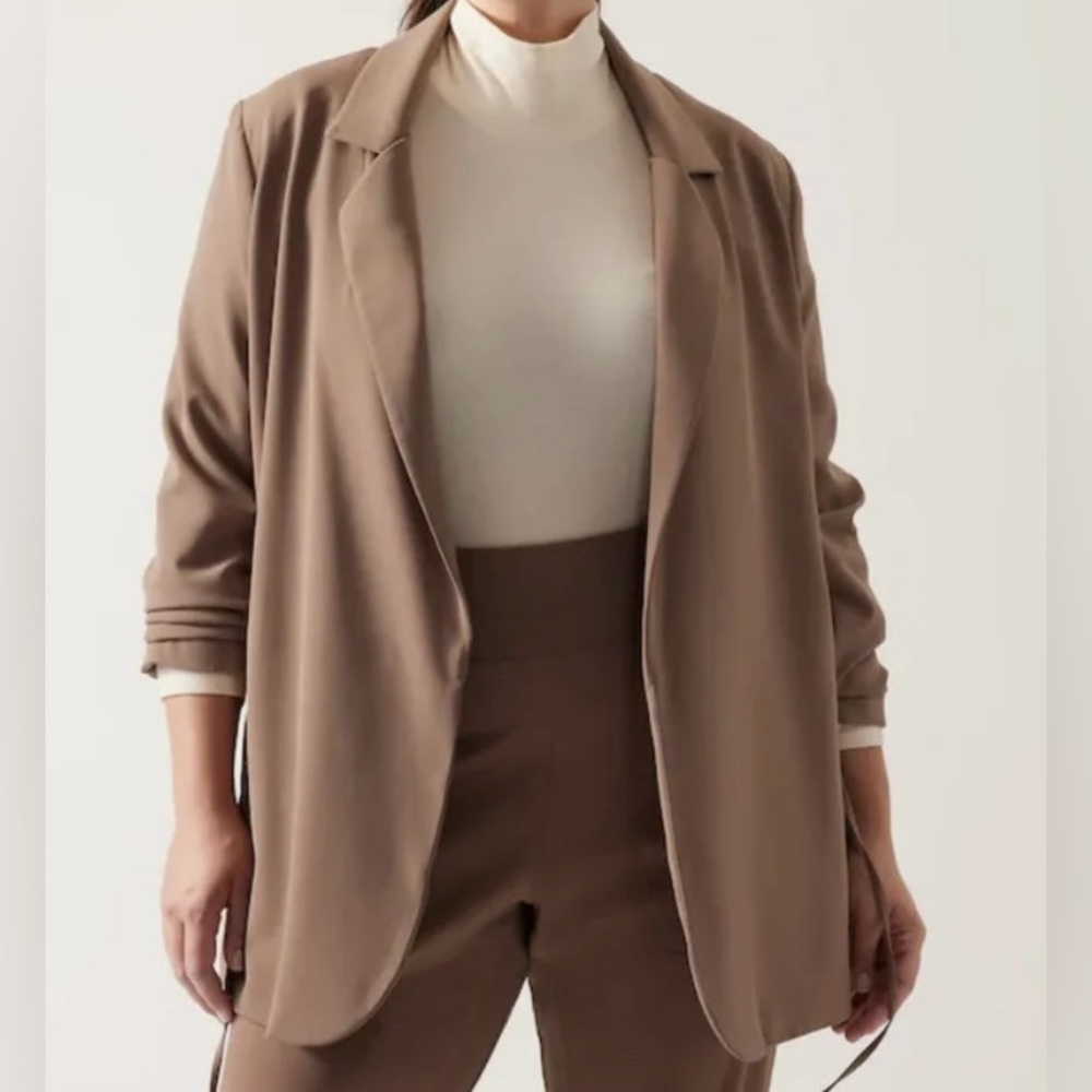 NWT Athleta Primatwill Blazer in Brown Size 24